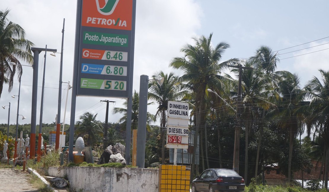 Litro da gasolina passa custar R$ 6,46 em Japaratinga