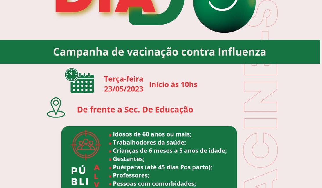 Jacuípe anuncia Dia D de vacinação contra gripe