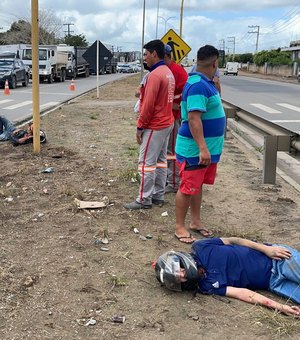 Colisão envolvendo motos deixa três pessoas feridas em Arapiraca