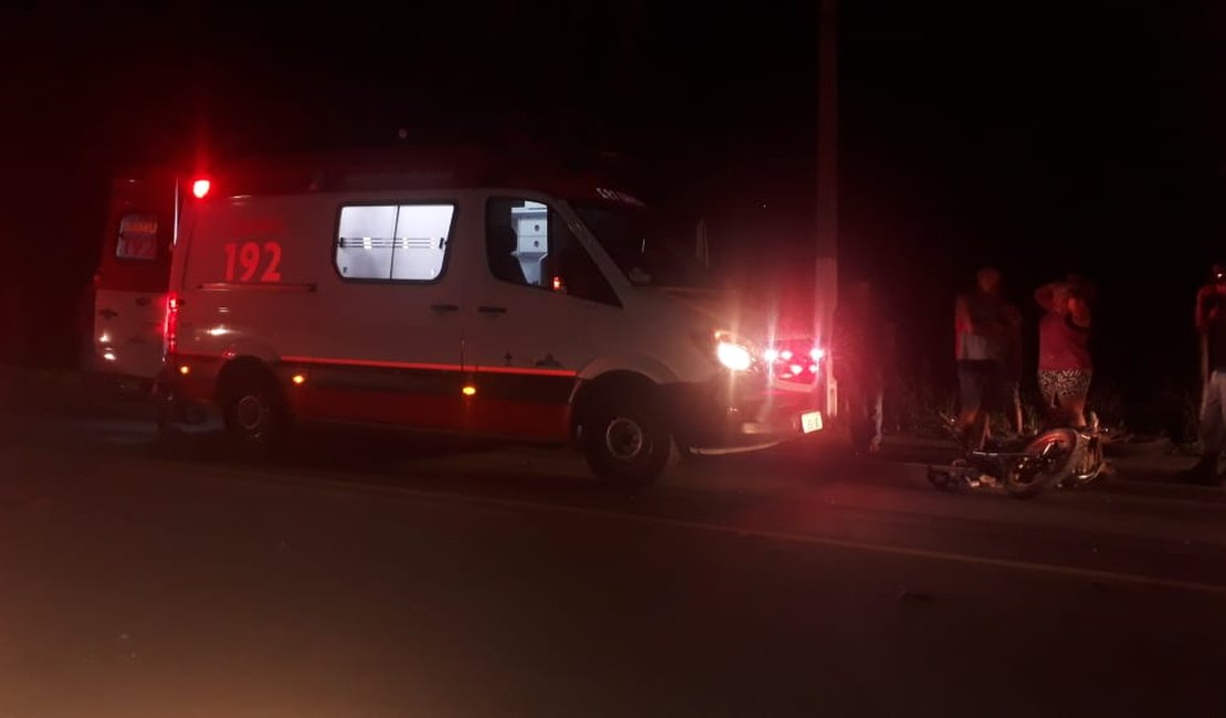 Colisão entre caminhão e moto deixa homem ferido no Passo de Camaragibe