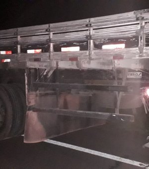 Motociclista colide em caminhão na AL 115, em Girau do Ponciano