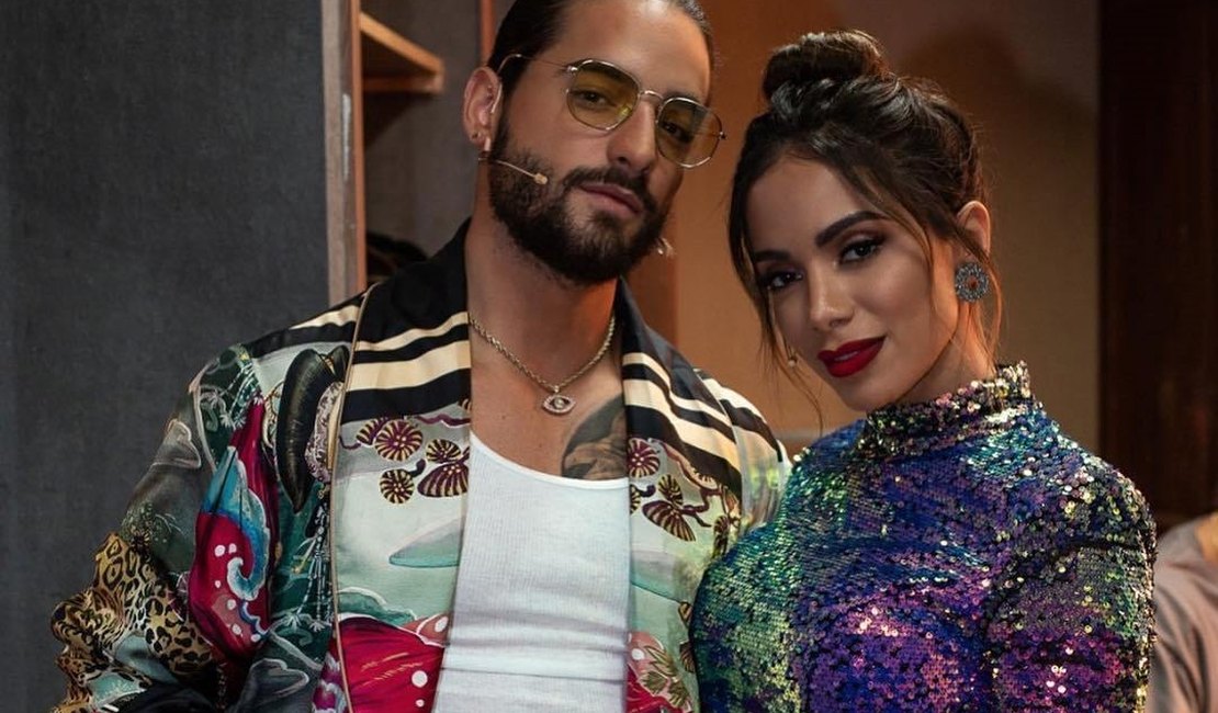 Maluma e Anitta estão muy amigos na divulgação de La Voz México