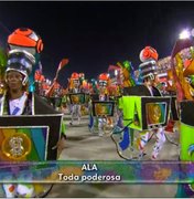 Globo é citada em desfile da São Clemente, e Fátima explica a crítica