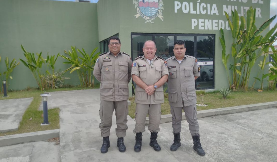 Novo Comandante do CPAI-II, Tenente Coronel Azevedo realiza visita à sede do 11º Batalhão