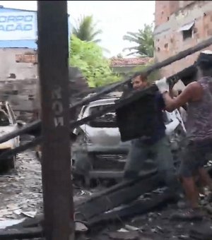 Incêndio destrói oficina na parte alta de Maceió