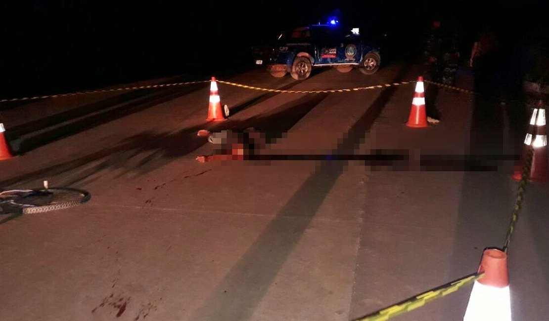 Acidente mata ciclista na AL-105 em Campo Alegre