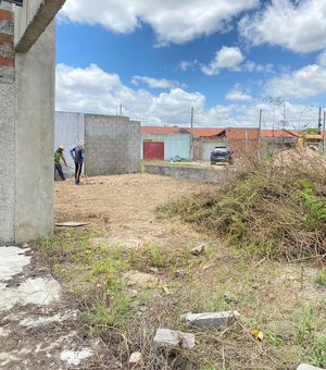 Prefeitura de Palmeira reinicia obras da nova creche do conjunto Edval Gaia
