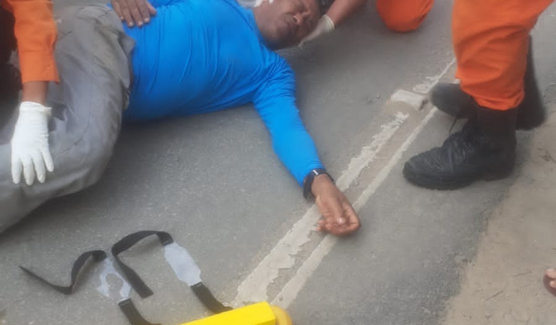 Motoqueiro fica ferido ao sofrer acidente de trânsito em Maragogi