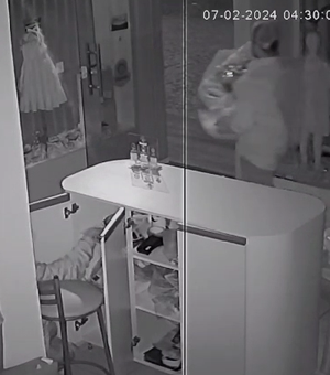 [Vídeo] Casal é flagrado furtando produtos em loja de artigos infantis no Caititus durante a madrugada