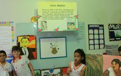 O projeto foi apresentado nas salas de aula e nos corredores da escola