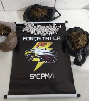 Trio é preso suspeito de tráfico de drogas em Arapiraca