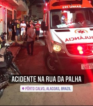 Motoqueiro sofre acidente de trânsito em Porto Calvo