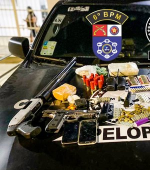 Polícia Militar realiza maior apreensão de armas e drogas do Litoral Norte de AL