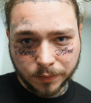 Tatuagem de Rapper Post Malone descreve o cansaço que ele vive