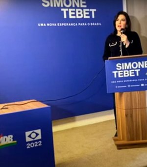 Sem vice definido, MDB confirma Tebet na corrida presidencial, sem votos em Alagoas