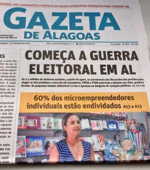 Grande perda: Versão impressa diária do Jornal Gazeta de Alagoas deixa de circular no estado