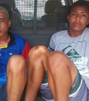 Jovens de Arapiraca são presos roubando celular no município de Coité do Nóia, no Agreste