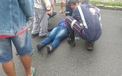 Mulher ficou ferida durante colisão em Arapiraca
