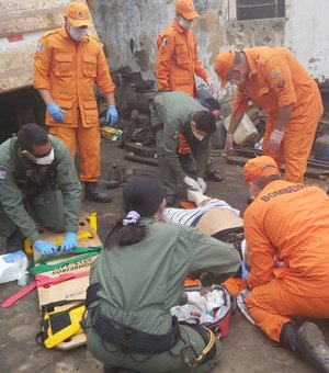Serviço Aeromédico resgata vítima de esmagamento em São Miguel dos Campos