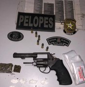 Homem é autuado por posse ilegal de arma e tráfico de drogas em Arapiraca