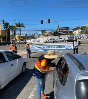 Previne Maceió: Ação conscientiza sobre descarte de lixo nas ruas e entrega 5 mil lixeiras para carro
