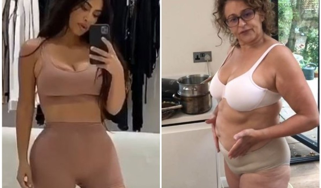 Apresentadora diverte fãs com paródia de Kim Kardashian em vídeo só de lingerie nas redes sociais