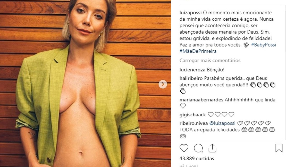 Luiza Possi anuncia gravidez do primeiro filho