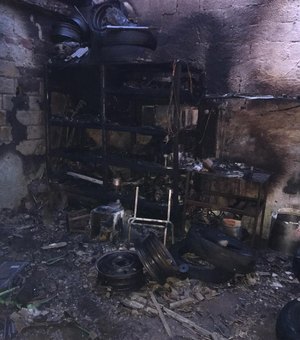 Incêndio destrói oficina em São Miguel dos Campos