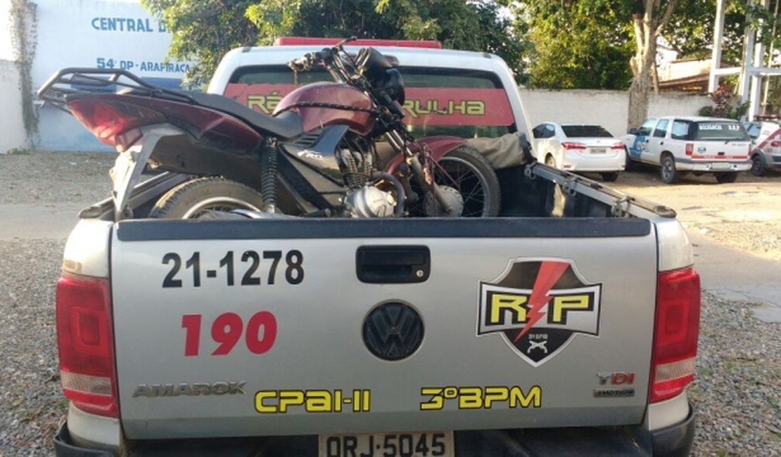 Polícia recupera moto de mototaxista cadastrado roubada esta semana