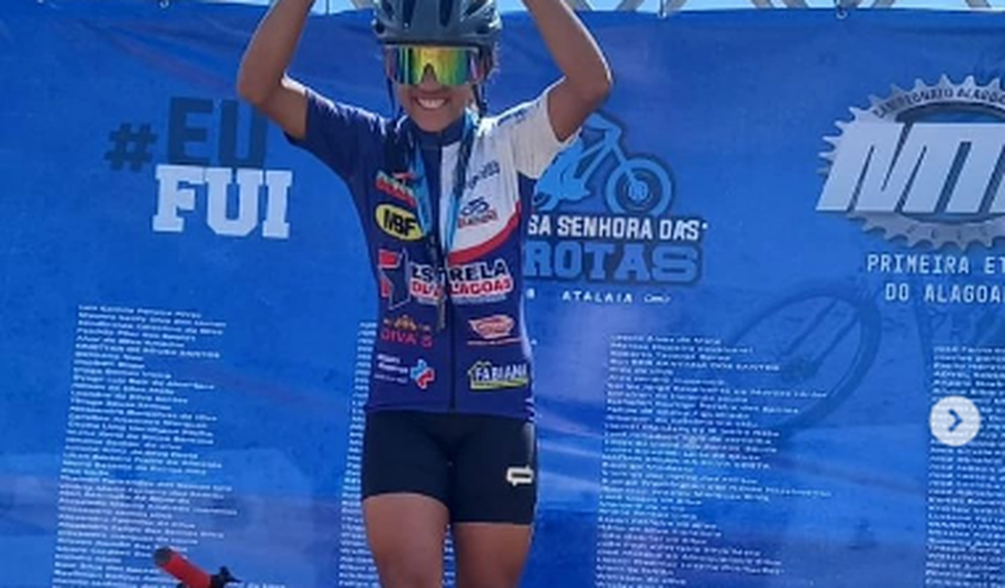 Jovem ciclista de Estrela de Alagoas vence primeira etapa de campeonato realizado em Atalaia
