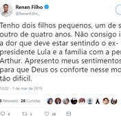 Renan Filho se solidariza com ex-presidente Lula após morte de neto