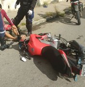 Colisão entre carro e motocicleta deixa uma pessoa ferida