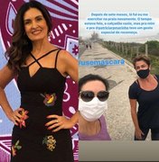 Após sete meses, Fátima Bernardes vai à praia: Gosto especial de recomeço