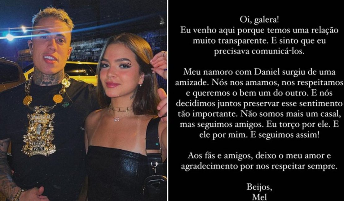 Mel Maia surpreende fãs e anuncia fim do namoro com MC Daniel