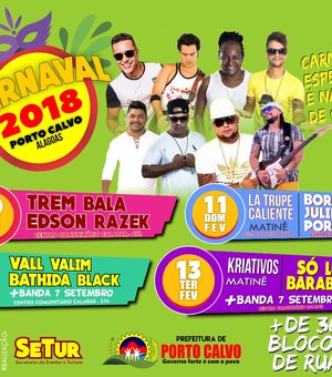 Porto Calvo divulga programação do Carnaval 2018