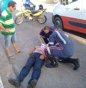 Motociclista fica ferido após colidir contra veículo