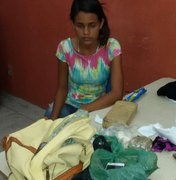 Mulher de 19 anos é flagrada em van levando droga para São Miguel dos Campos