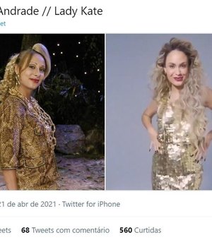 Sarah Andrade vira meme após ser comparada a Lady Kate, do Zorra Total