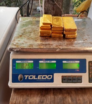 Homem é preso com 8 kg de ouro no valor de R$ 2,5 milhões