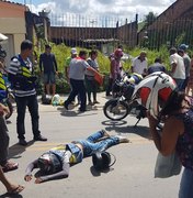 Mototaxista e criança ficam feridos em acidente em União dos Palmares 