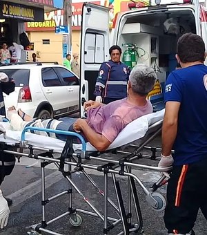 Vendedor é atropelado por caminhão no Centro de Arapiraca 