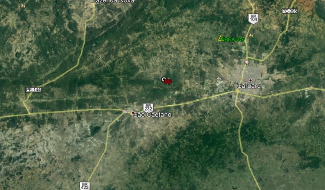 Três tremores de terra são registrados em Caruaru