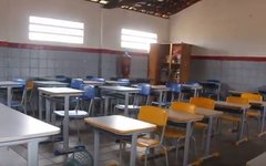 Sala de aula da escola em que a professora Edivonete Maria ensinava, em Campo Grande