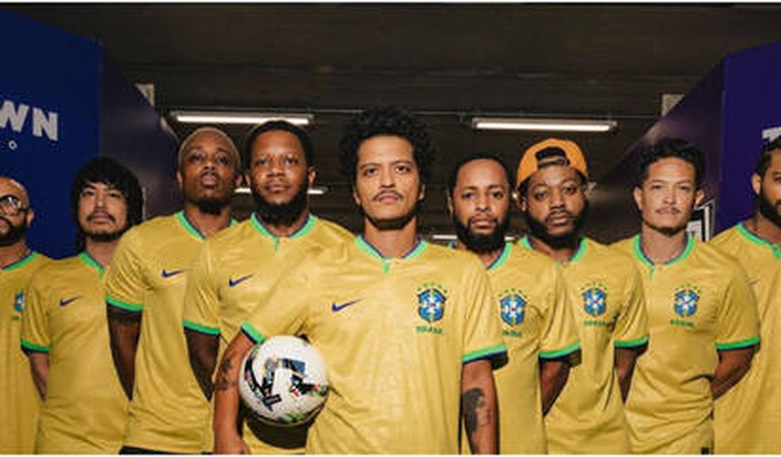 Bruninho Mars veste camisa da Seleção brasileira: 'Quando todos os comentários são em português'