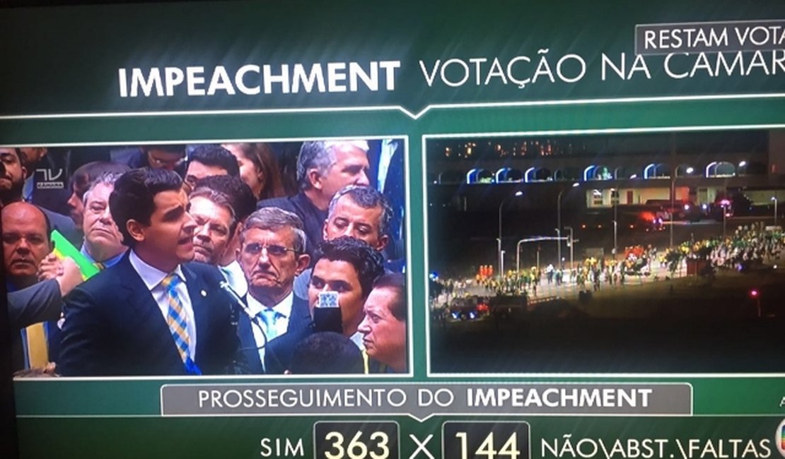 A maioria dos deputados alagoanos votou a favor do impeachment