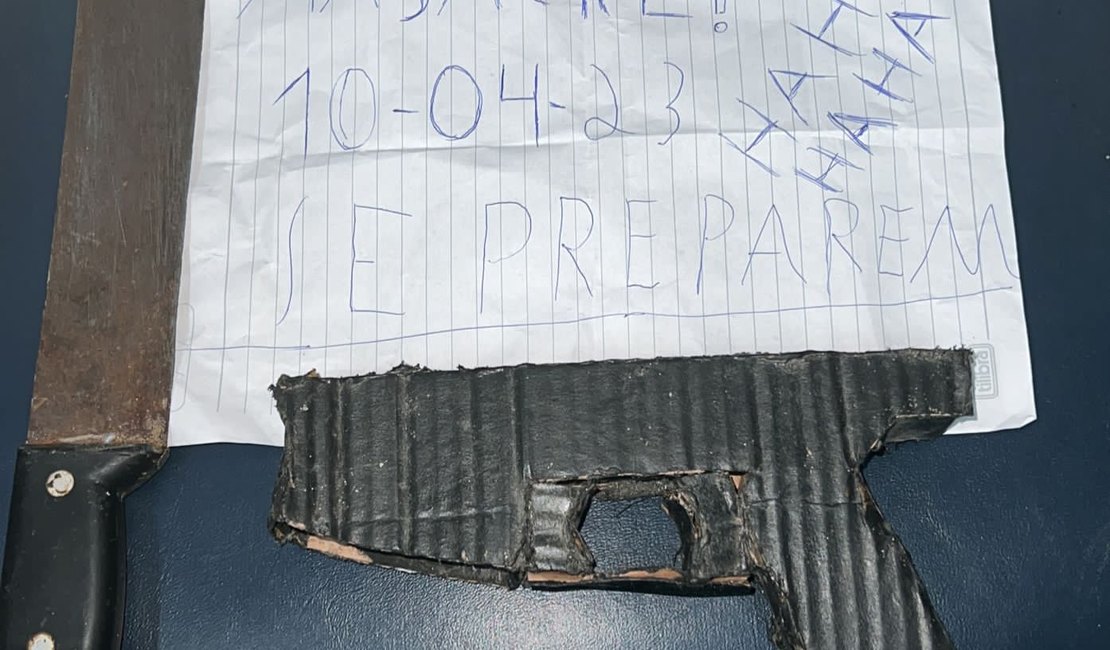 Adolescente é conduzido à delegacia após ser encontrado com bilhete com ameaça à escola no Sertão