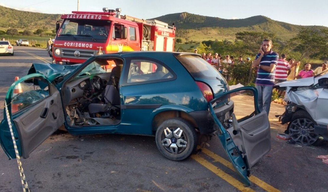 Acidente na AL-115 deixa um morto e três feridos próximo a Igaci, no Agreste de Alagoas
