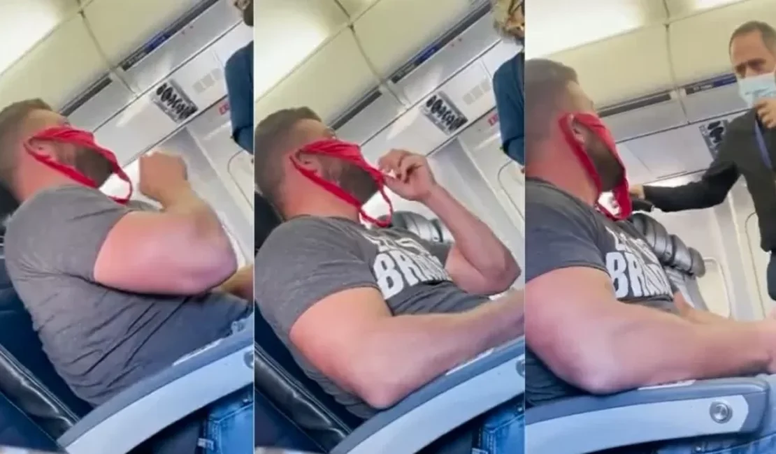 Homem é expulso de voo por usar calcinha como máscara em protesto, nos EUA