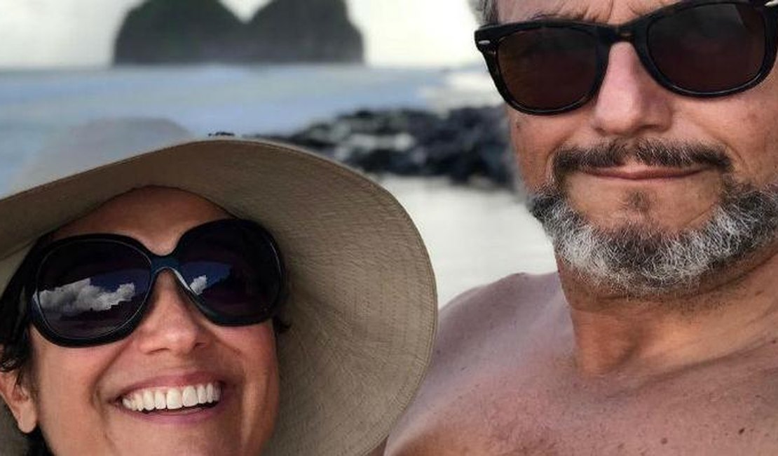 Sandra Annenberg se declara ao marido, Ernesto Paglia: ''Amor da minha vida''