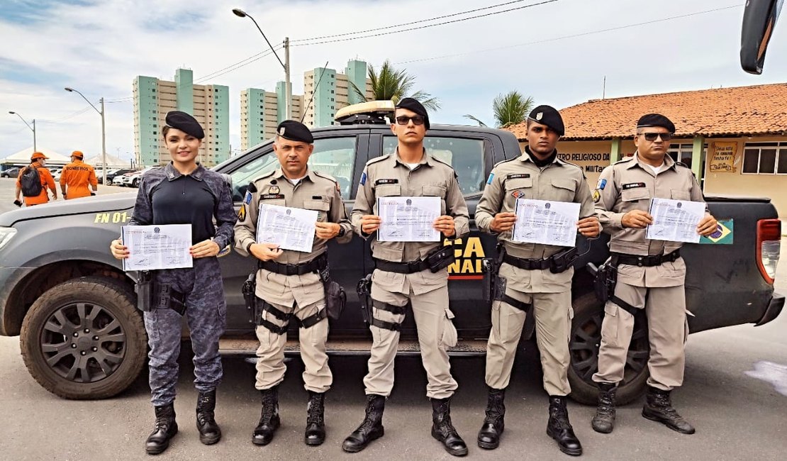 Policiais do 11﻿°BPM  de Penedo recebem certificado do curso de Instrução Operacional e Atendimento Pré Hospitalar